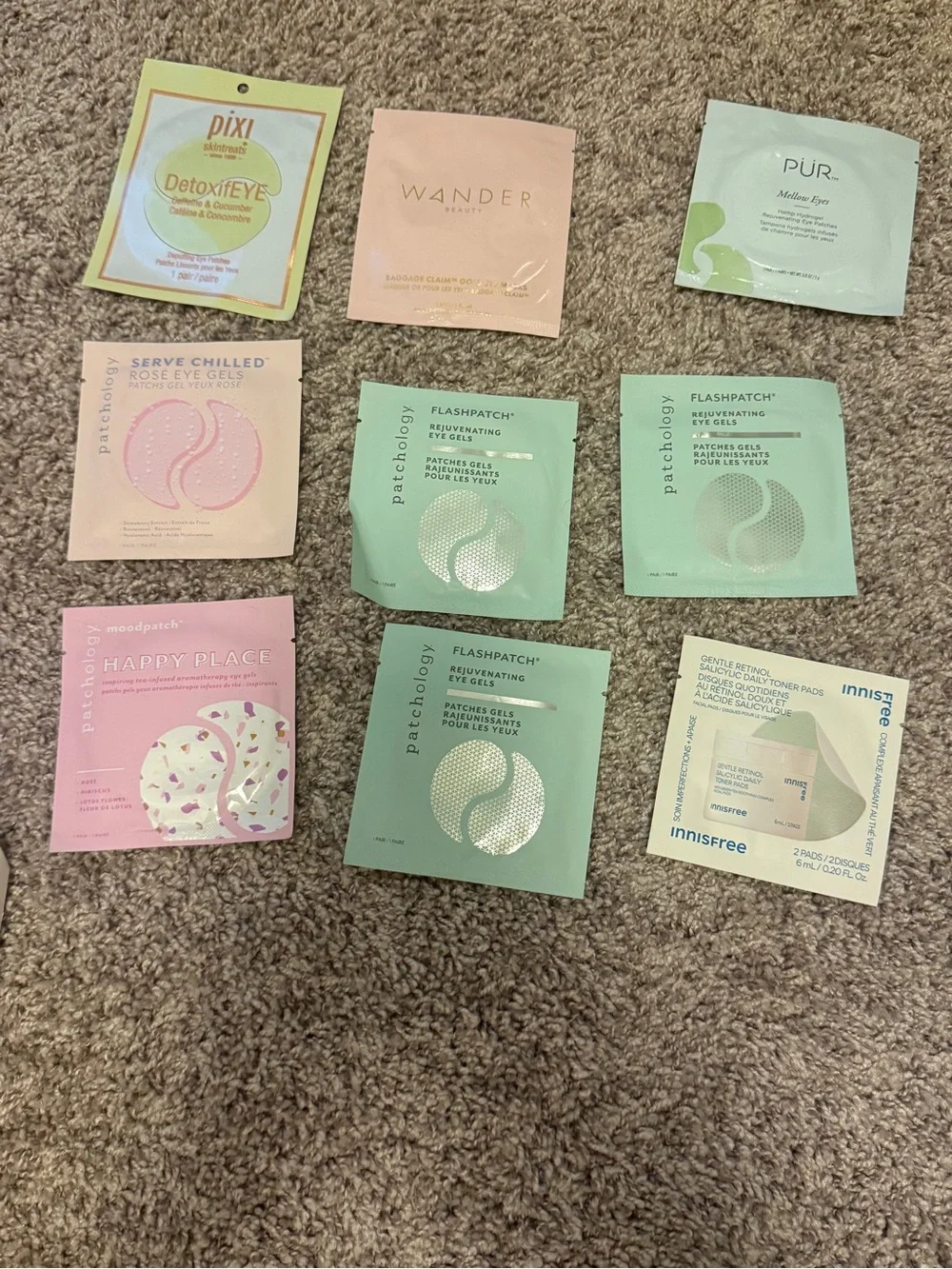Skincare Under Eye Masks Gels Patches Variety Bundle of 9